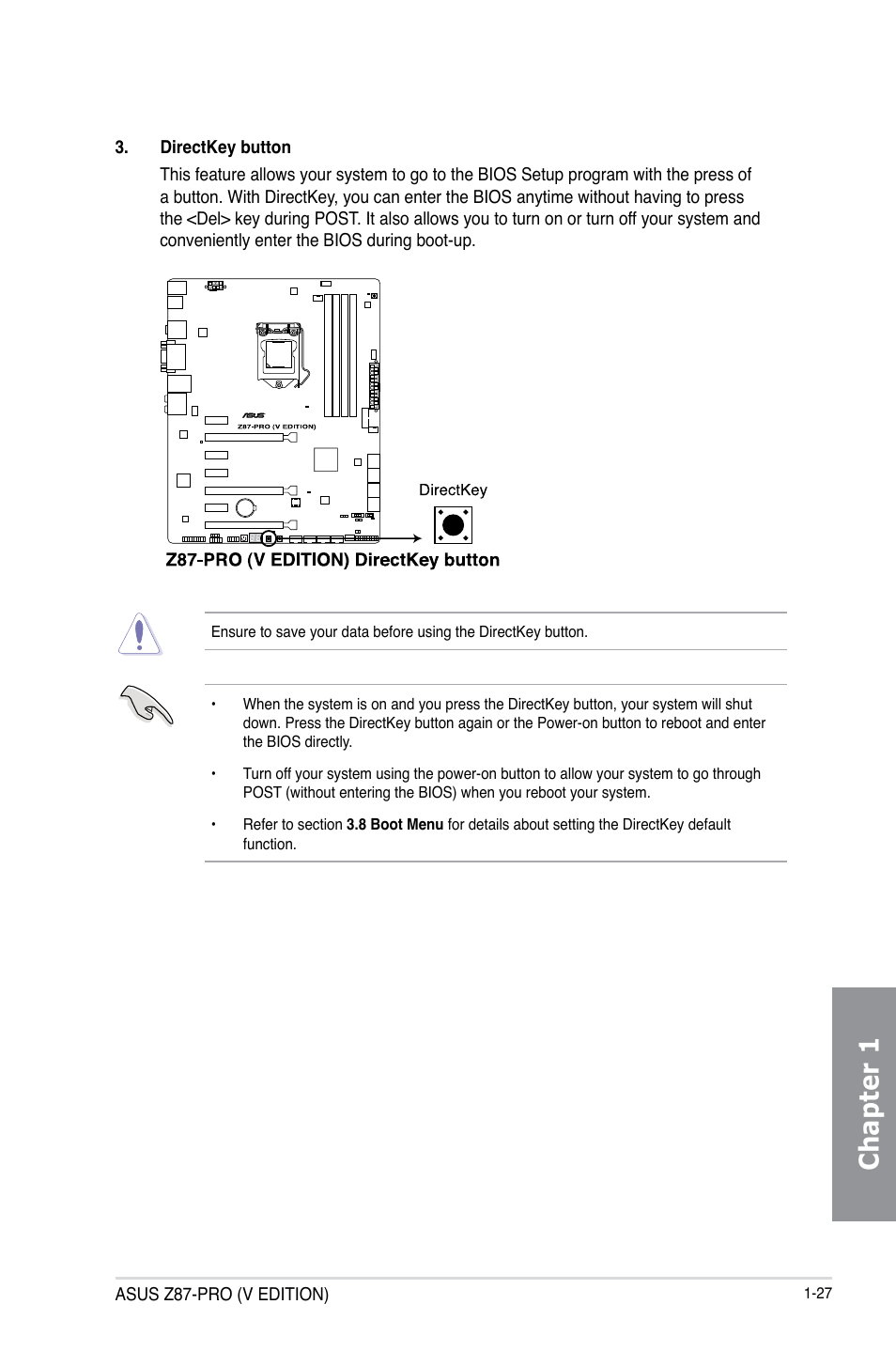 Chapter 1 | Asus Z87-PRO(V EDITION) User Manual | Page 43 / 172