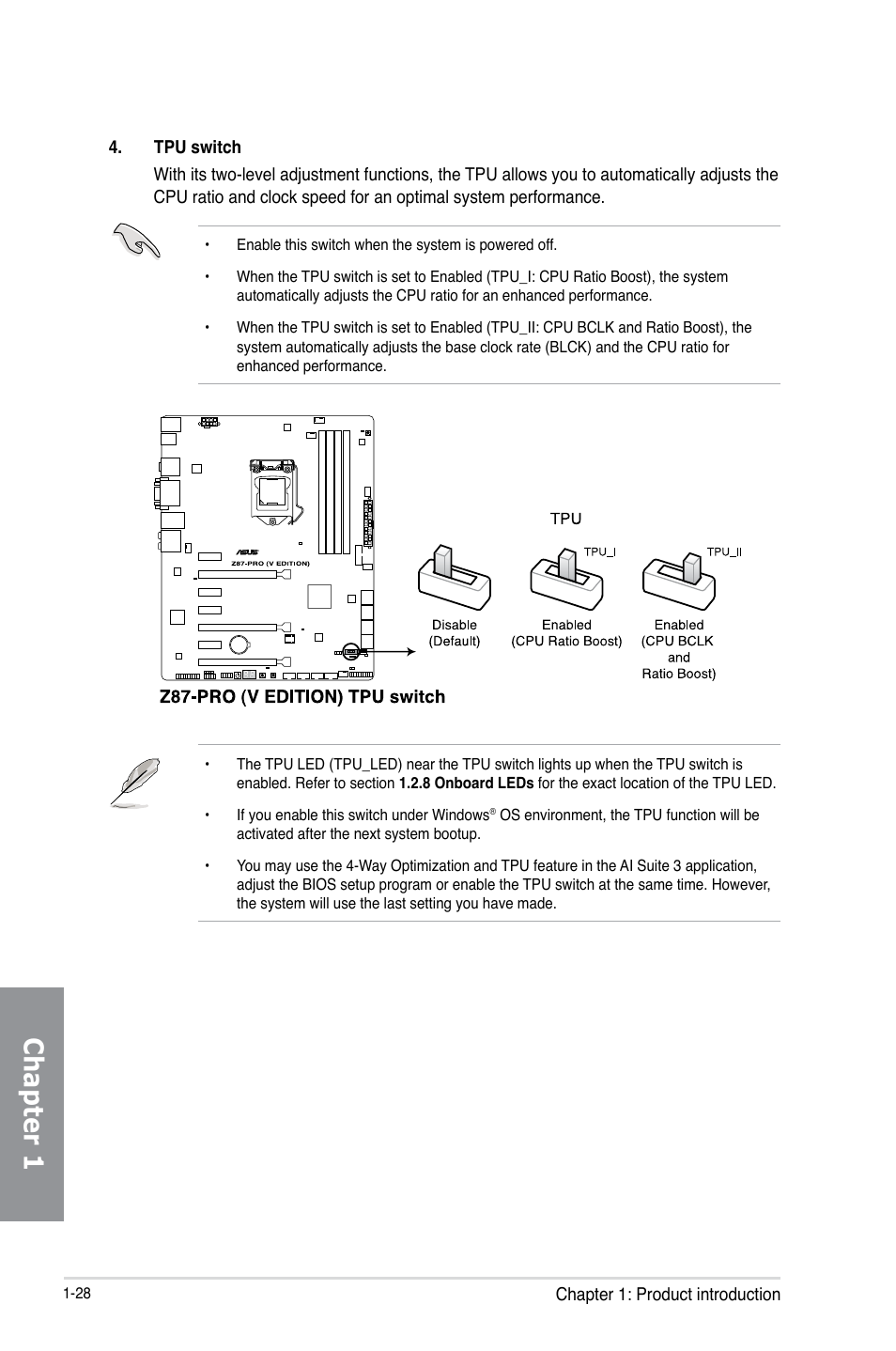 Chapter 1 | Asus Z87-PRO(V EDITION) User Manual | Page 44 / 172