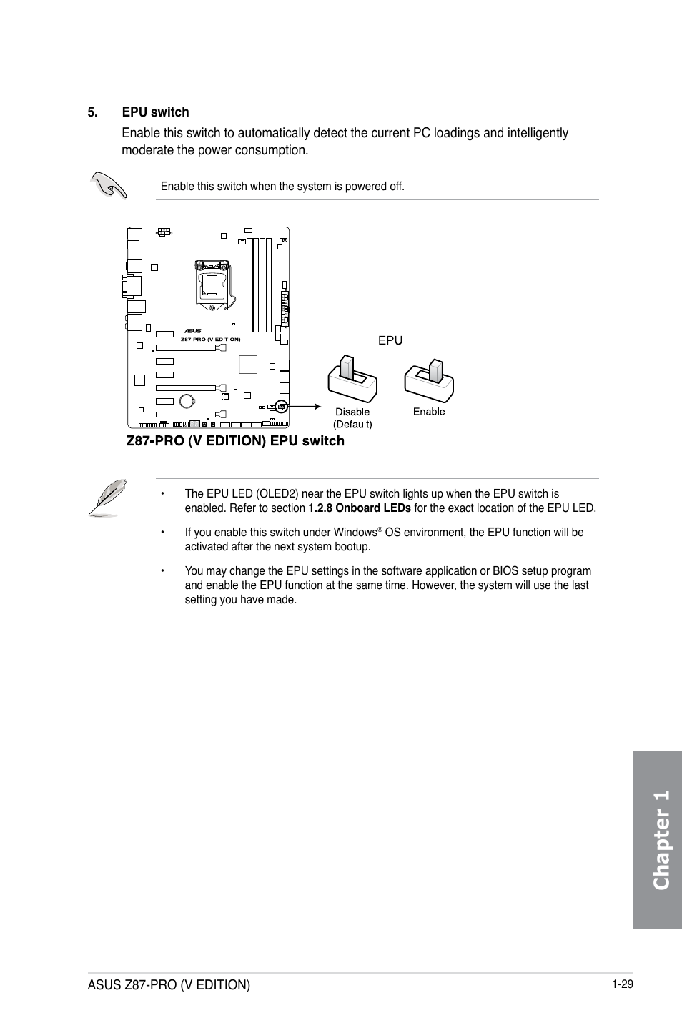 Chapter 1 | Asus Z87-PRO(V EDITION) User Manual | Page 45 / 172