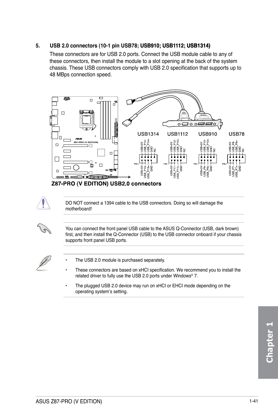 Chapter 1 | Asus Z87-PRO(V EDITION) User Manual | Page 57 / 172