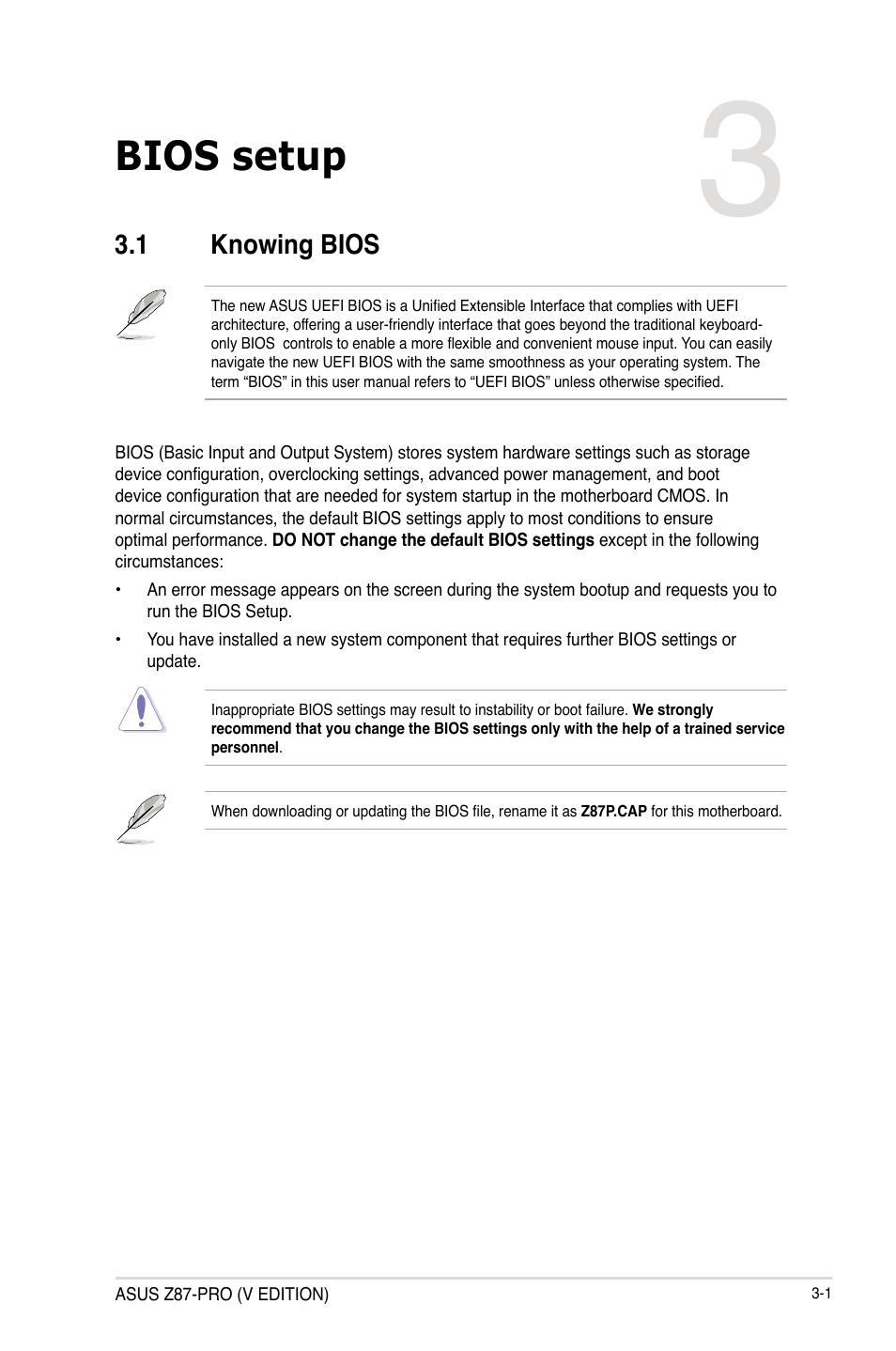 Bios setup | Asus Z87-PRO(V EDITION) User Manual | Page 81 / 172