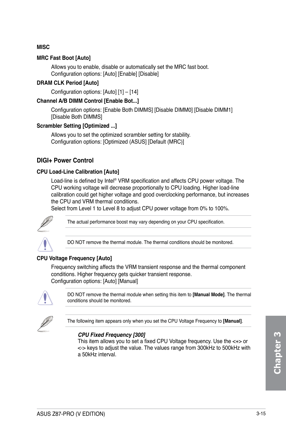 Chapter 3 | Asus Z87-PRO(V EDITION) User Manual | Page 95 / 172