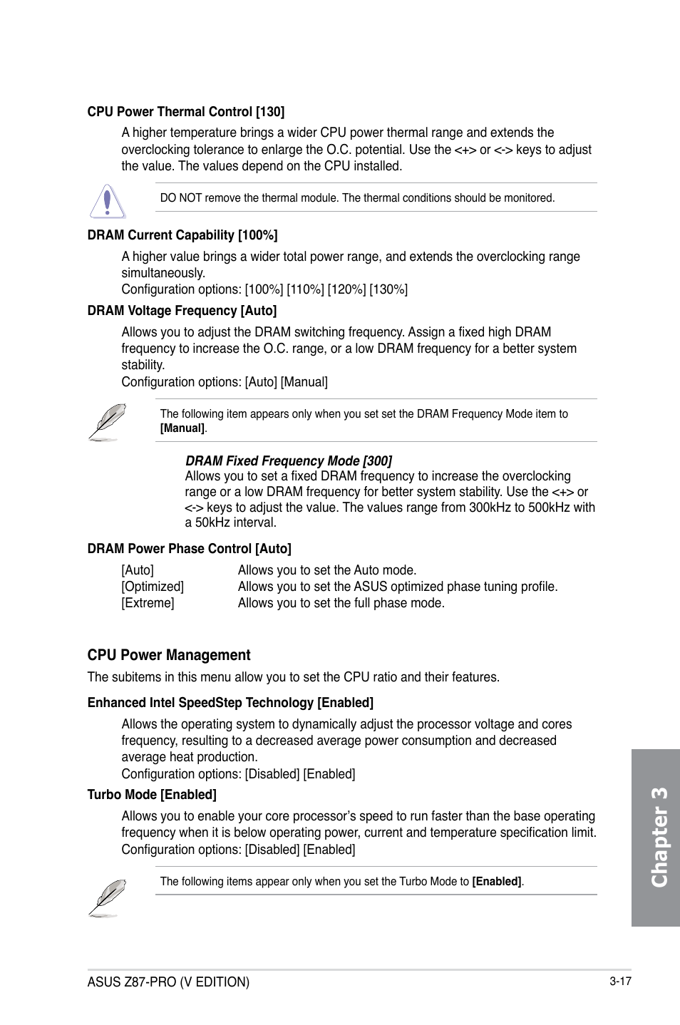 Chapter 3 | Asus Z87-PRO(V EDITION) User Manual | Page 97 / 172