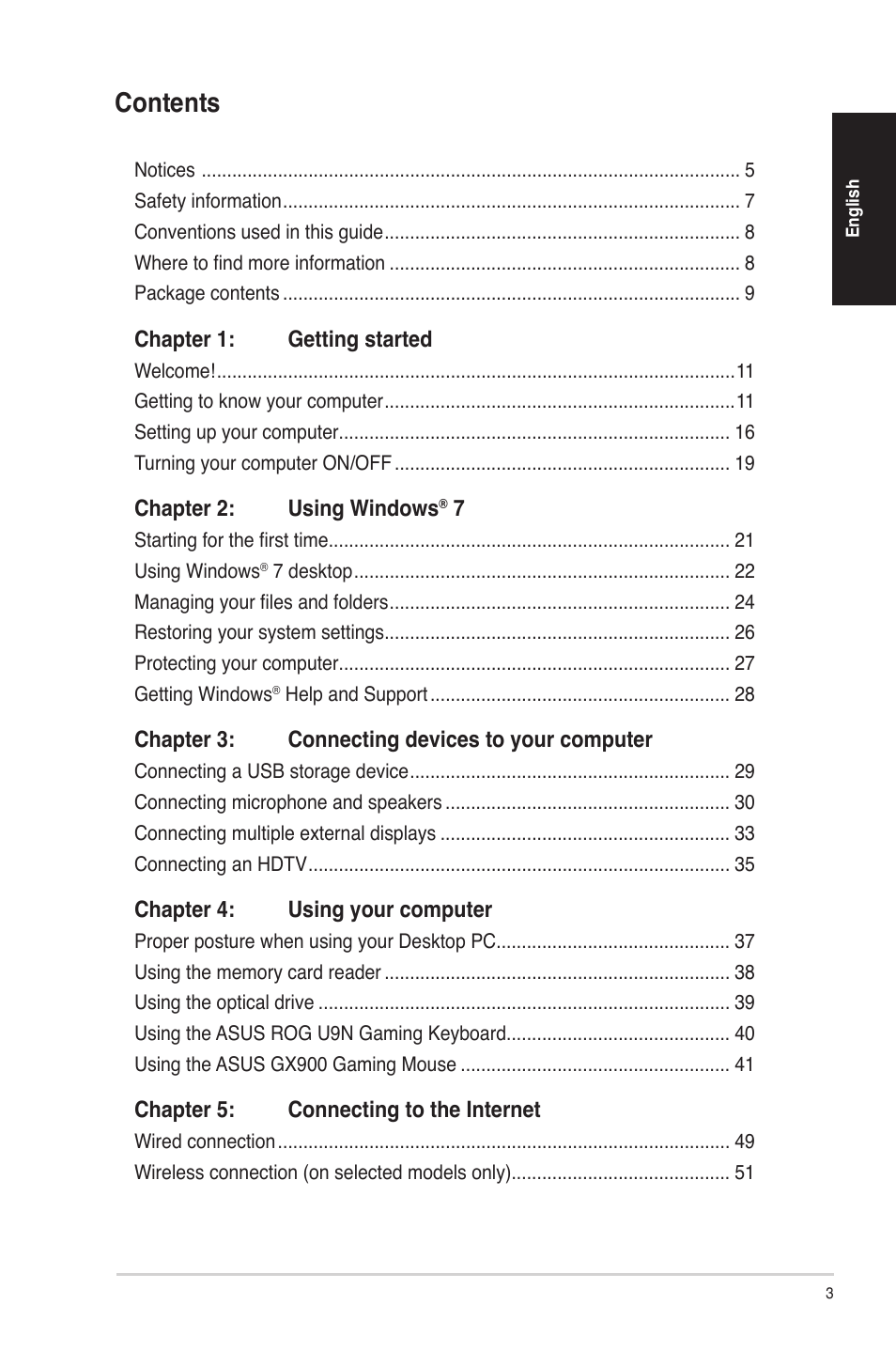 Asus CG8580 User Manual | Page 3 / 94