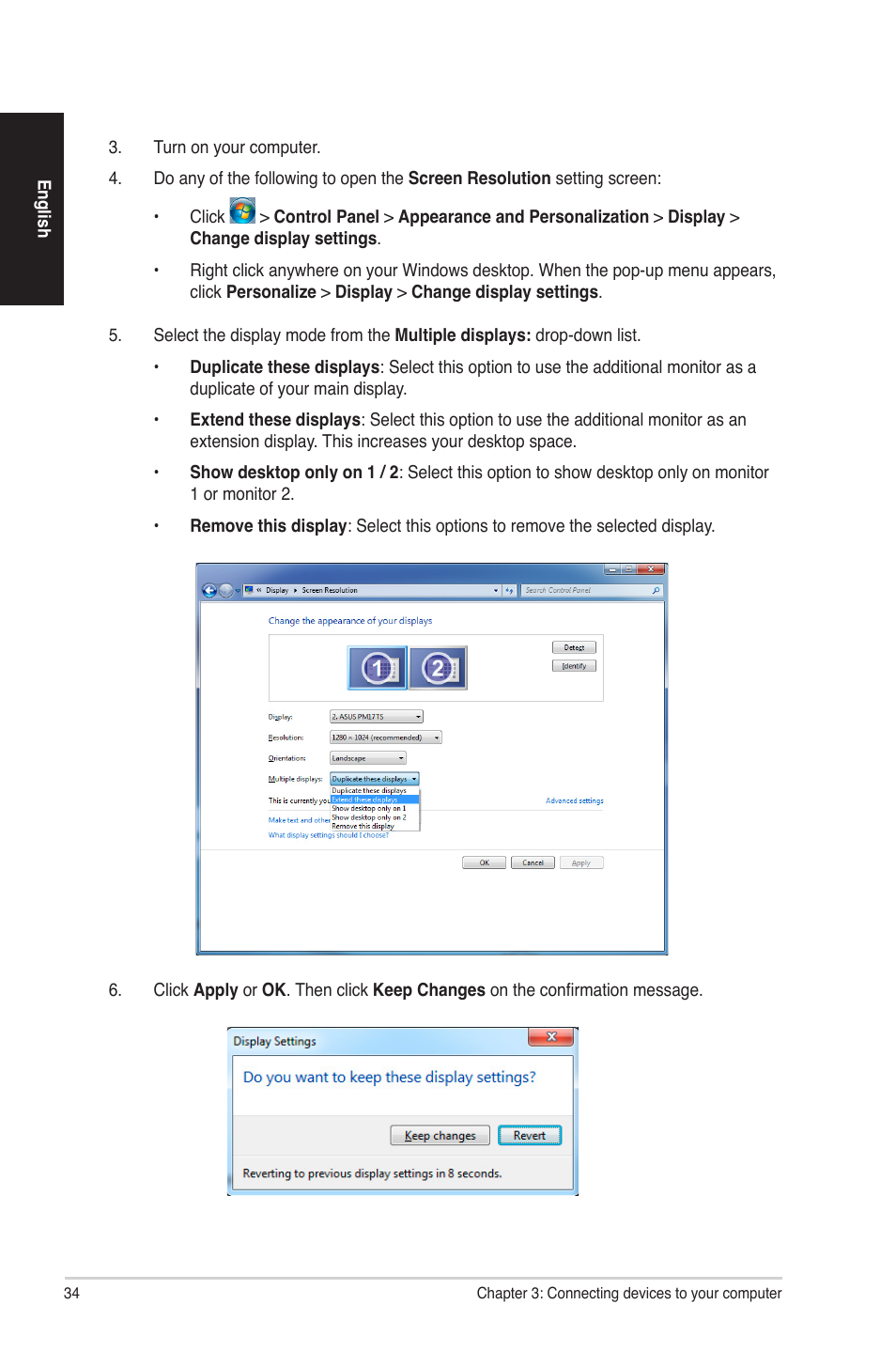 Asus CG8580 User Manual | Page 34 / 94