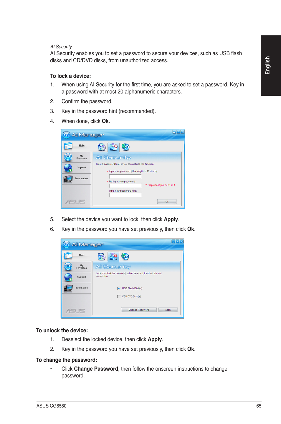 Asus CG8580 User Manual | Page 65 / 94