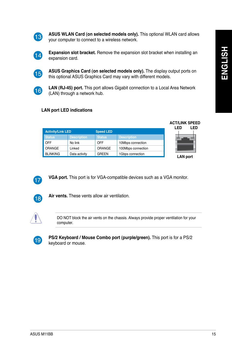 En g lis h en g li sh | Asus M11BB User Manual | Page 15 / 72
