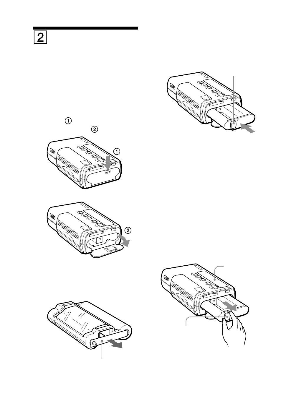 2 loading the print cartridge, 2loading the print cartridge | Sony DPP-MP1 User Manual | Page 10 / 104
