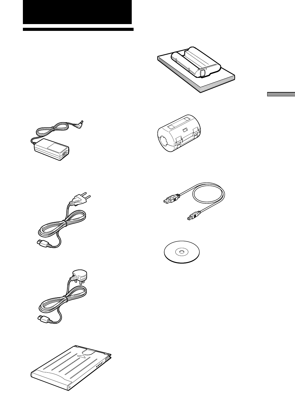 Avant l’utilisation, Accessoires fournis | Sony DPP-MP1 User Manual | Page 39 / 104