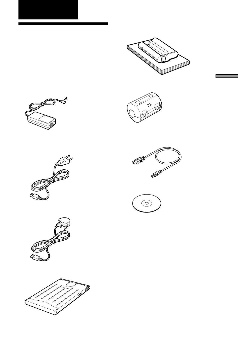 Before use, Supplied accessories | Sony DPP-MP1 User Manual | Page 5 / 104
