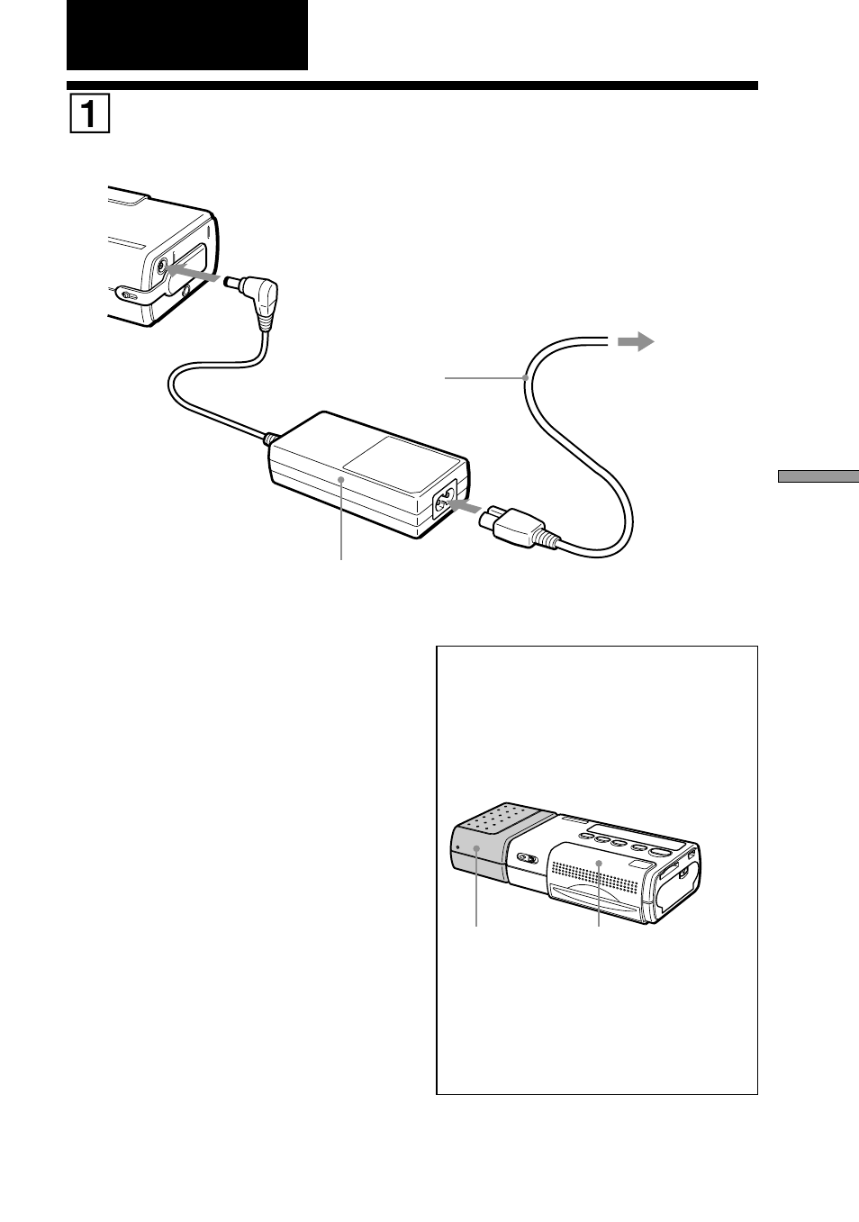 Preparativos, 1 conexión de la alimentación, 1conexión de la alimentación | Sony DPP-MP1 User Manual | Page 77 / 104