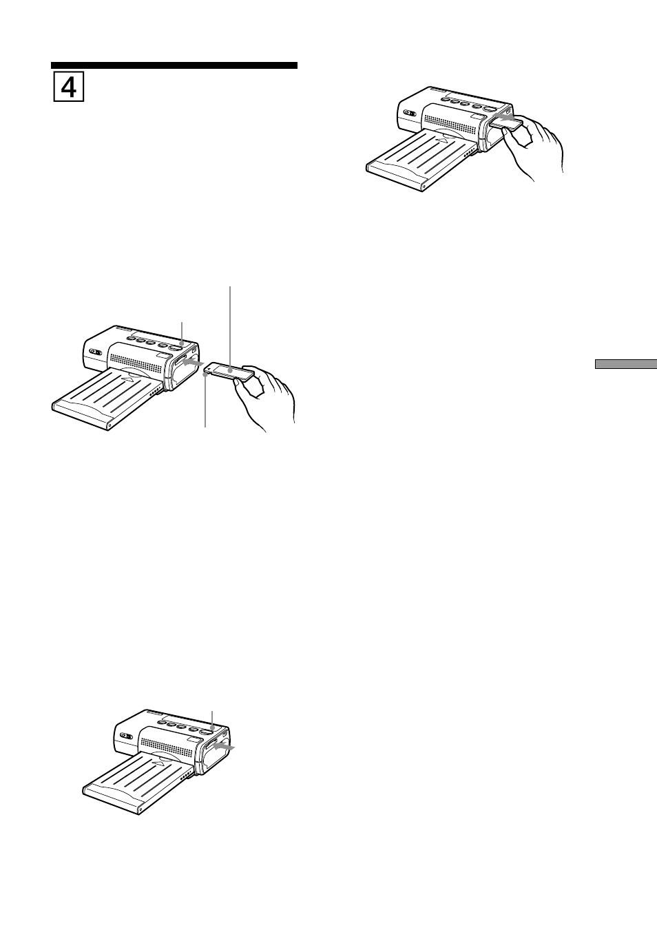 4 inserción del “memory stick | Sony DPP-MP1 User Manual | Page 81 / 104