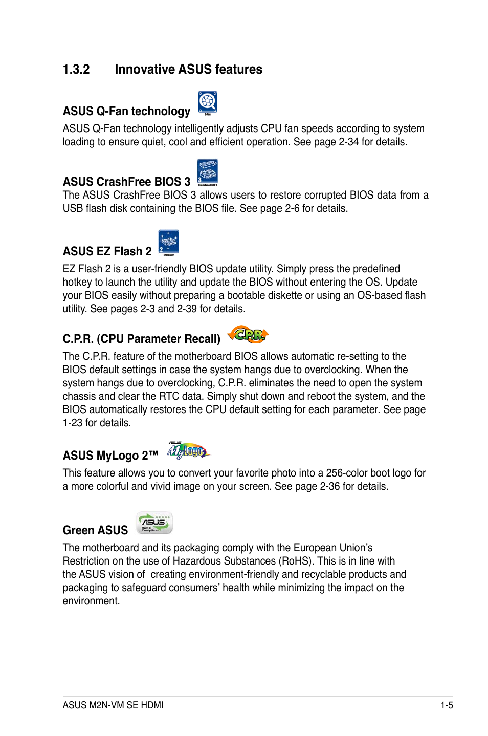 2 innovative asus features | Asus M2N-VM SE HDMI User Manual | Page 17 / 98