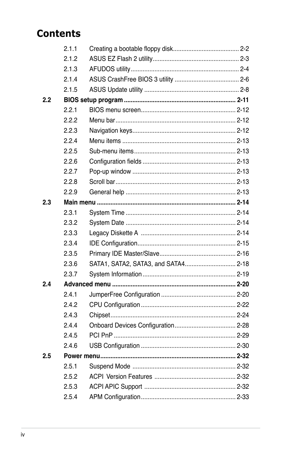 Asus M2N-VM SE HDMI User Manual | Page 4 / 98