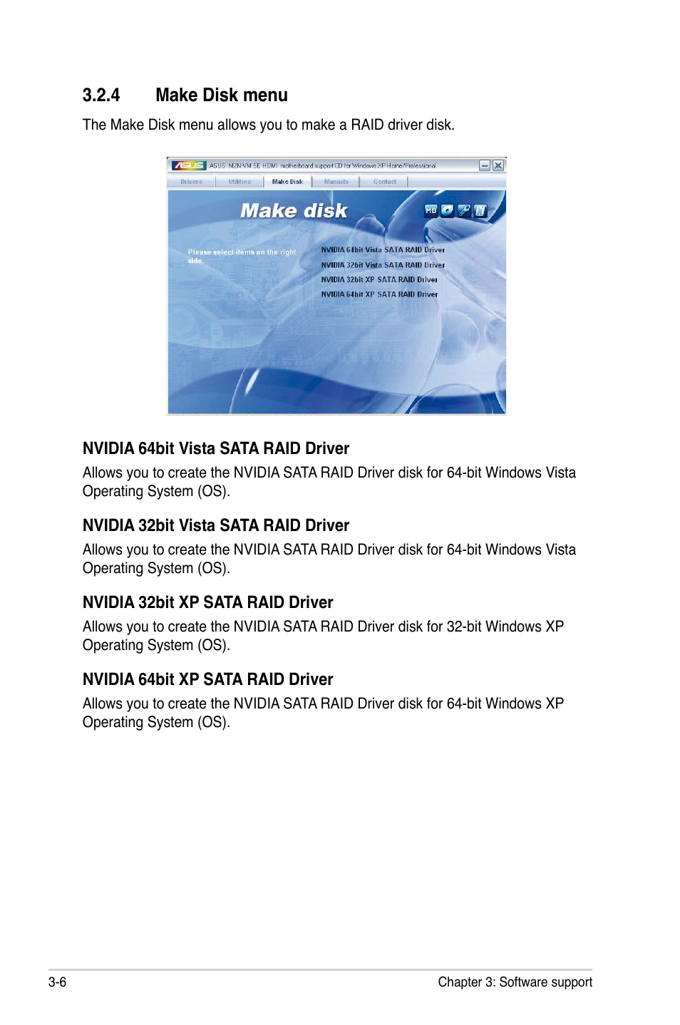 4 make disk menu | Asus M2N-VM SE HDMI User Manual | Page 94 / 98