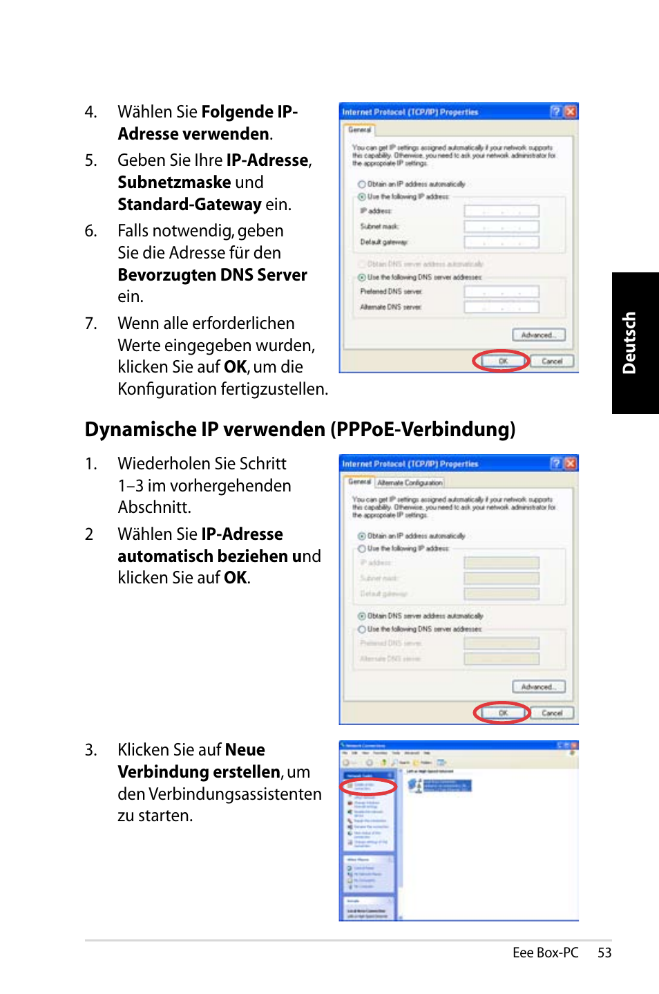 Dynamische ip verwenden (pppoe-verbindung) | Asus B202 User Manual | Page 53 / 130