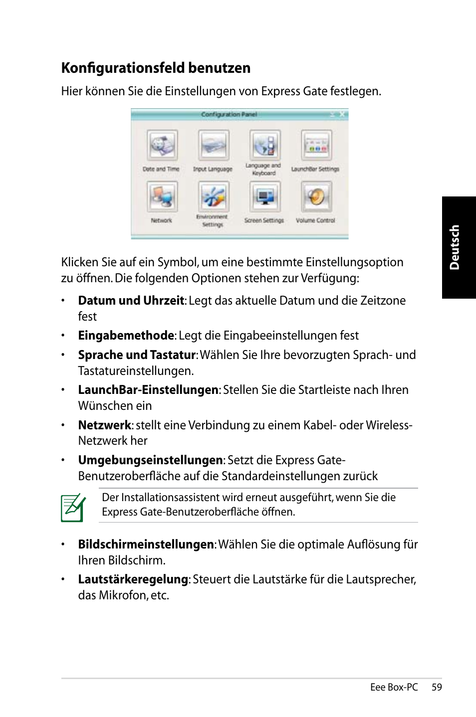 Konfigurationsfeld benutzen | Asus B202 User Manual | Page 59 / 130