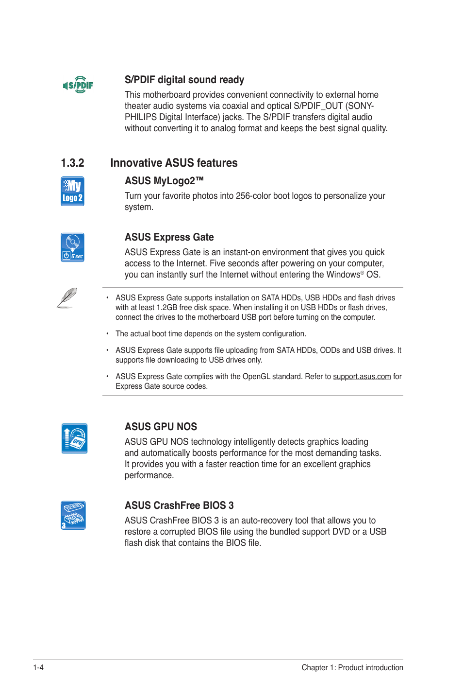 2 innovative asus features, Innovative asus features -4 | Asus M4A785TD-M EVO User Manual | Page 16 / 64