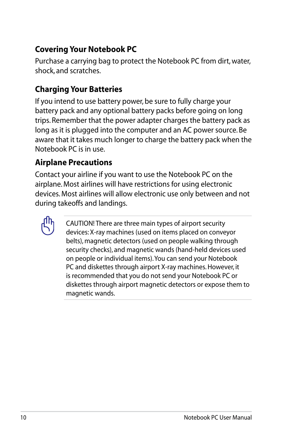 Asus U47VC User Manual | Page 10 / 108