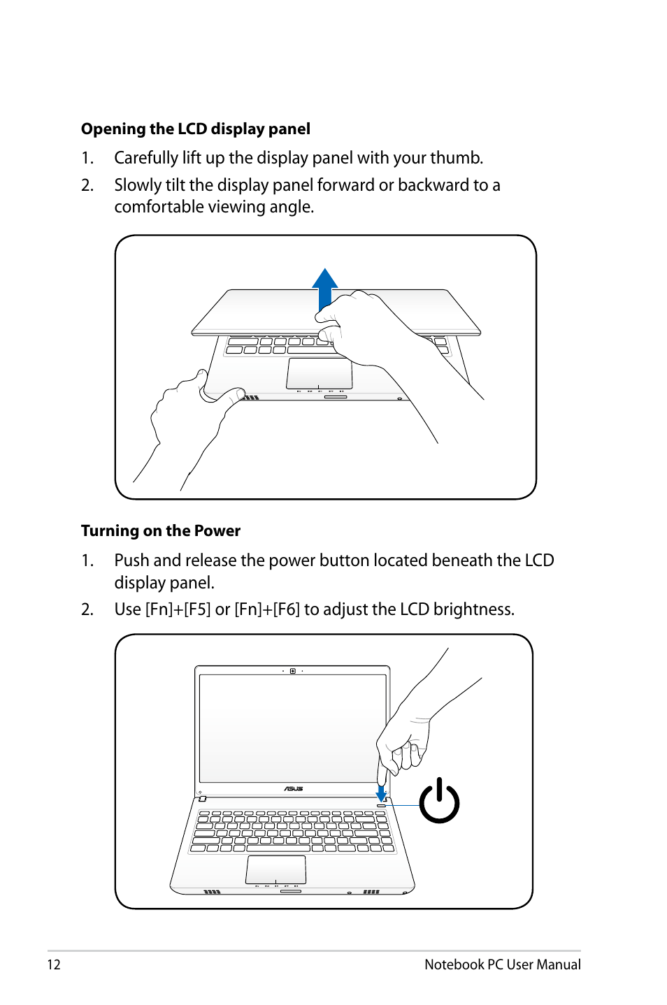 Asus U47VC User Manual | Page 12 / 108