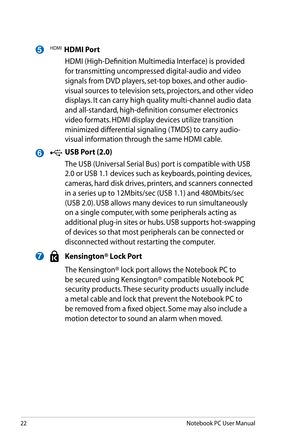 Asus U47VC User Manual | Page 22 / 108