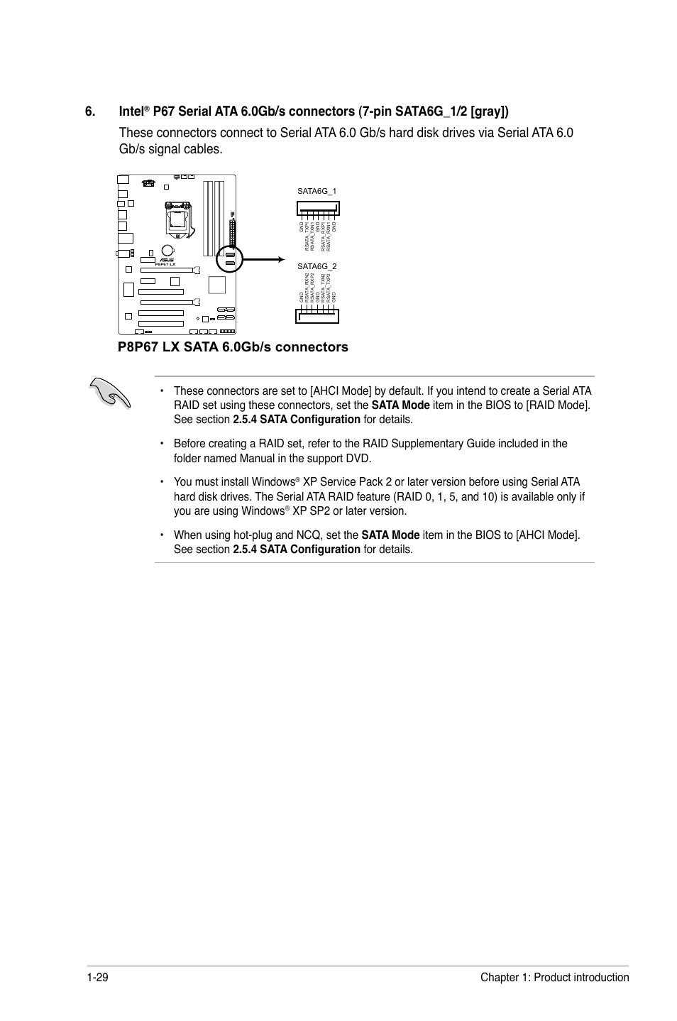 Intel, 29 chapter 1: product introduction | Asus P8P67 LX User Manual | Page 40 / 77