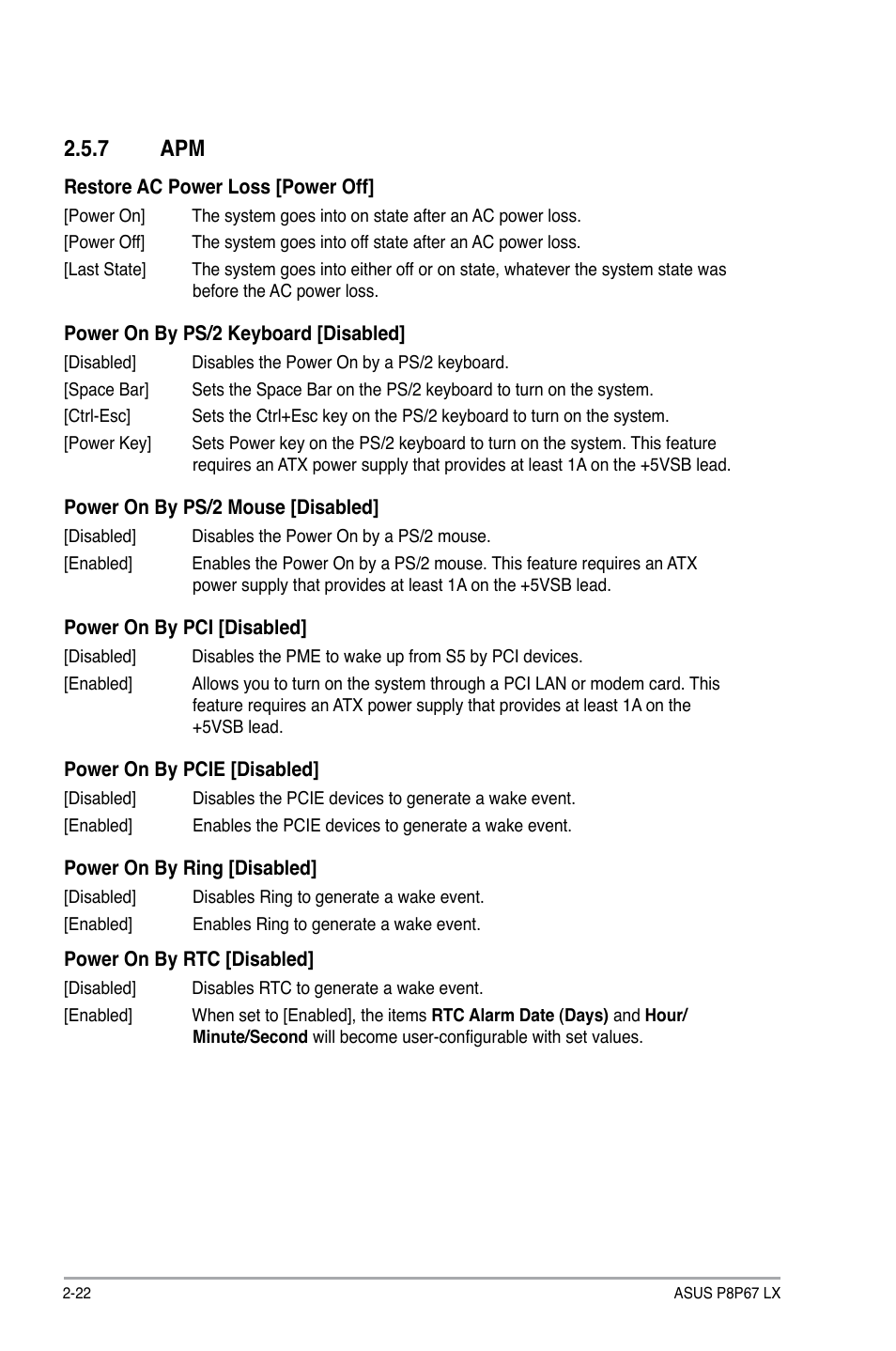 7 apm | Asus P8P67 LX User Manual | Page 69 / 77