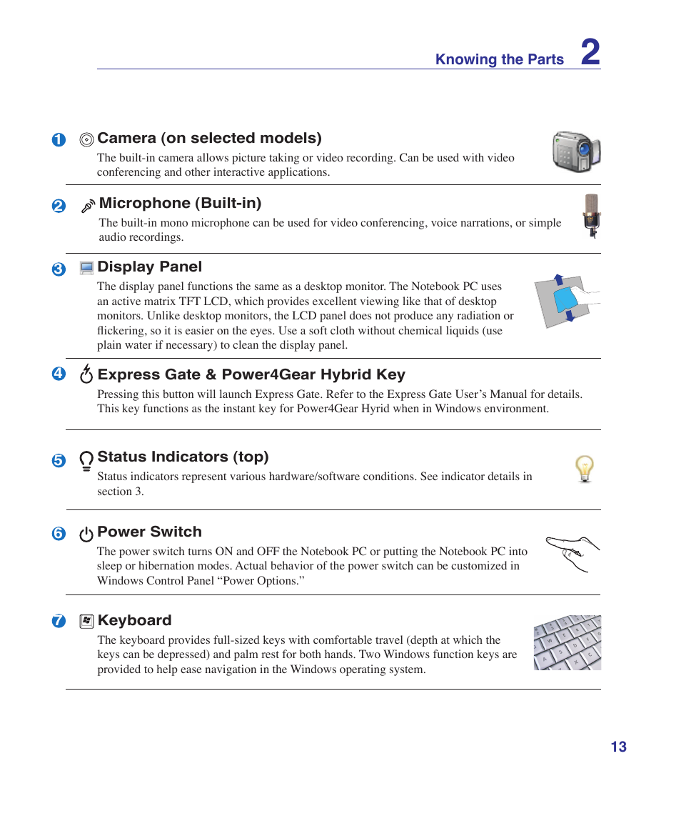 Asus UL30VT User Manual | Page 13 / 82