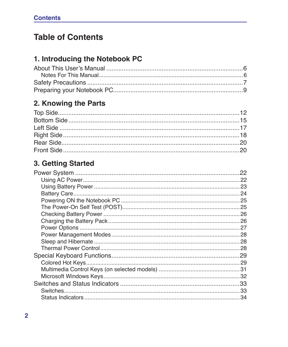 Asus UL30VT User Manual | Page 2 / 82