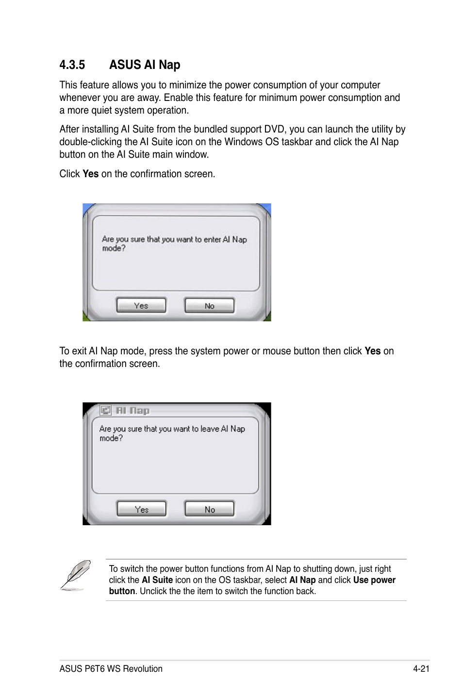 5 asus ai nap, Asus ai nap -21 | Asus P6T6 WS Revolution User Manual | Page 133 / 192