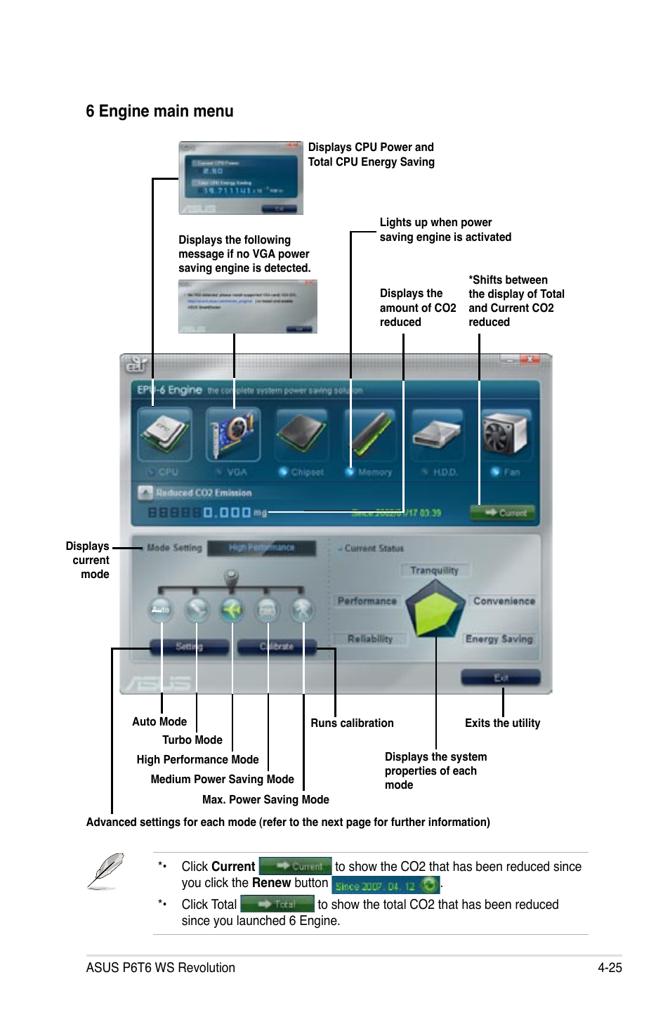 6 engine main menu | Asus P6T6 WS Revolution User Manual | Page 137 / 192