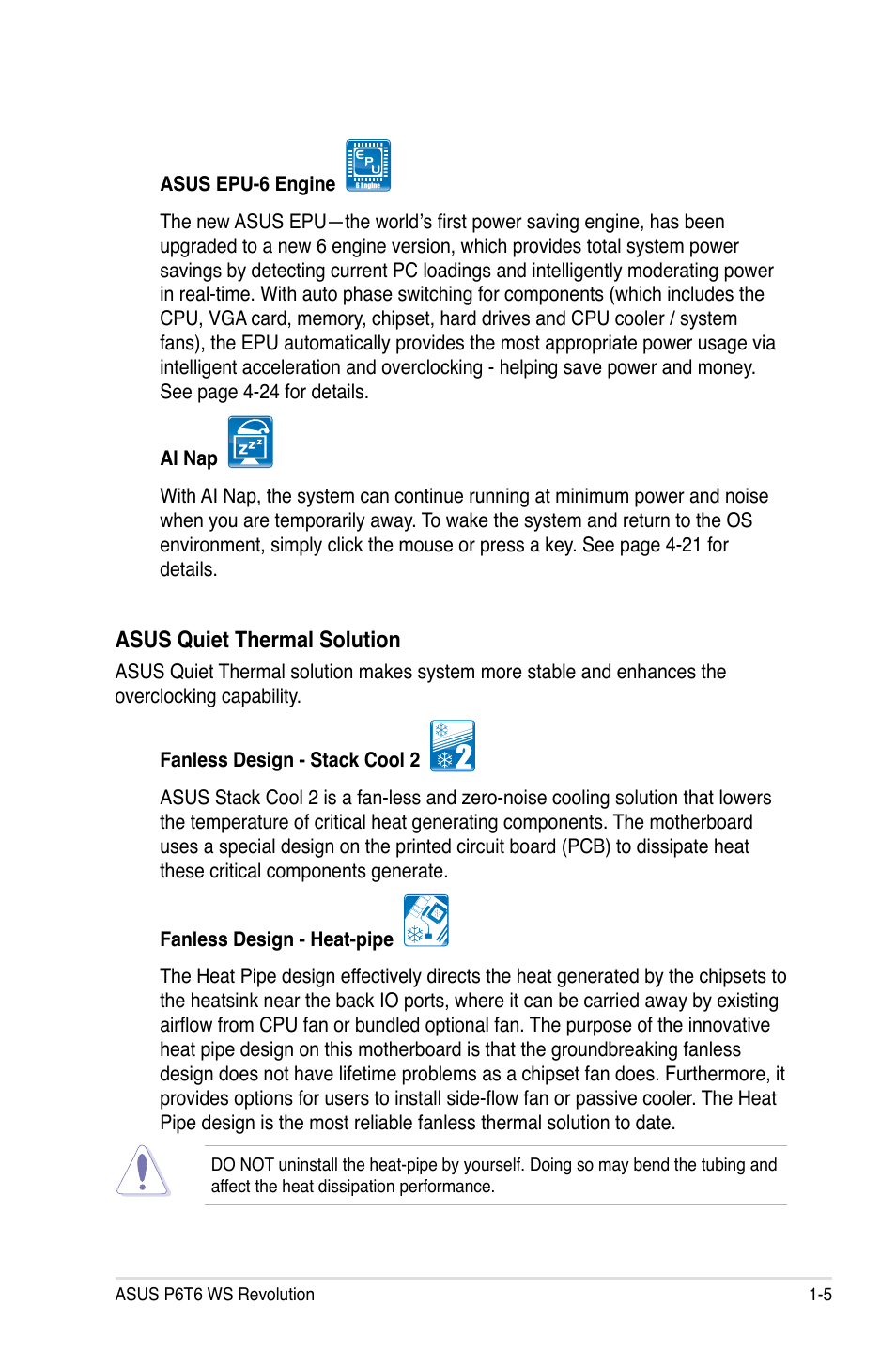 Asus P6T6 WS Revolution User Manual | Page 21 / 192