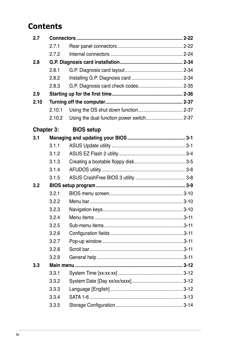 Asus P6T6 WS Revolution User Manual | Page 4 / 192