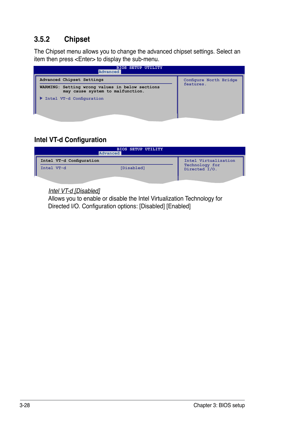 2 chipset, Chipset -28, Intel vt-d configuration | Asus P6T6 WS Revolution User Manual | Page 94 / 192