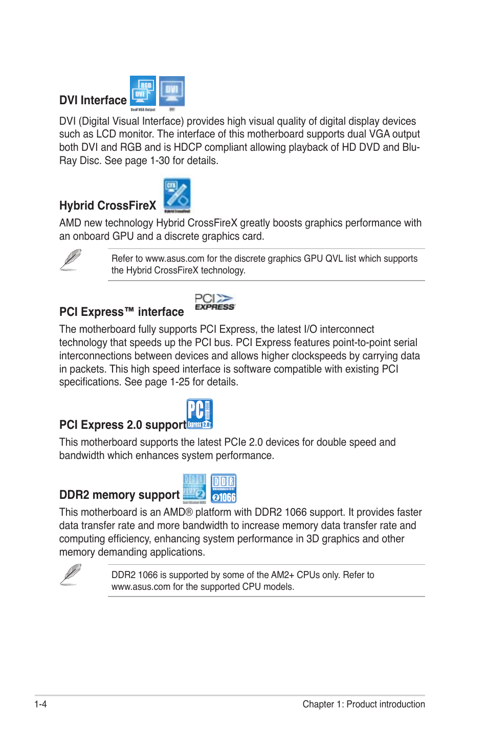 Asus M3A78-EMH HDMI User Manual | Page 16 / 100