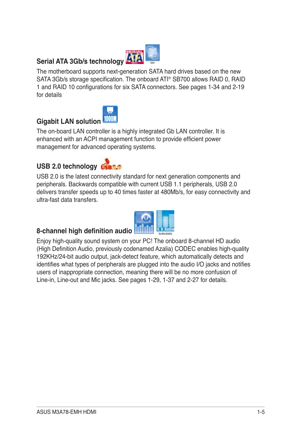 Asus M3A78-EMH HDMI User Manual | Page 17 / 100