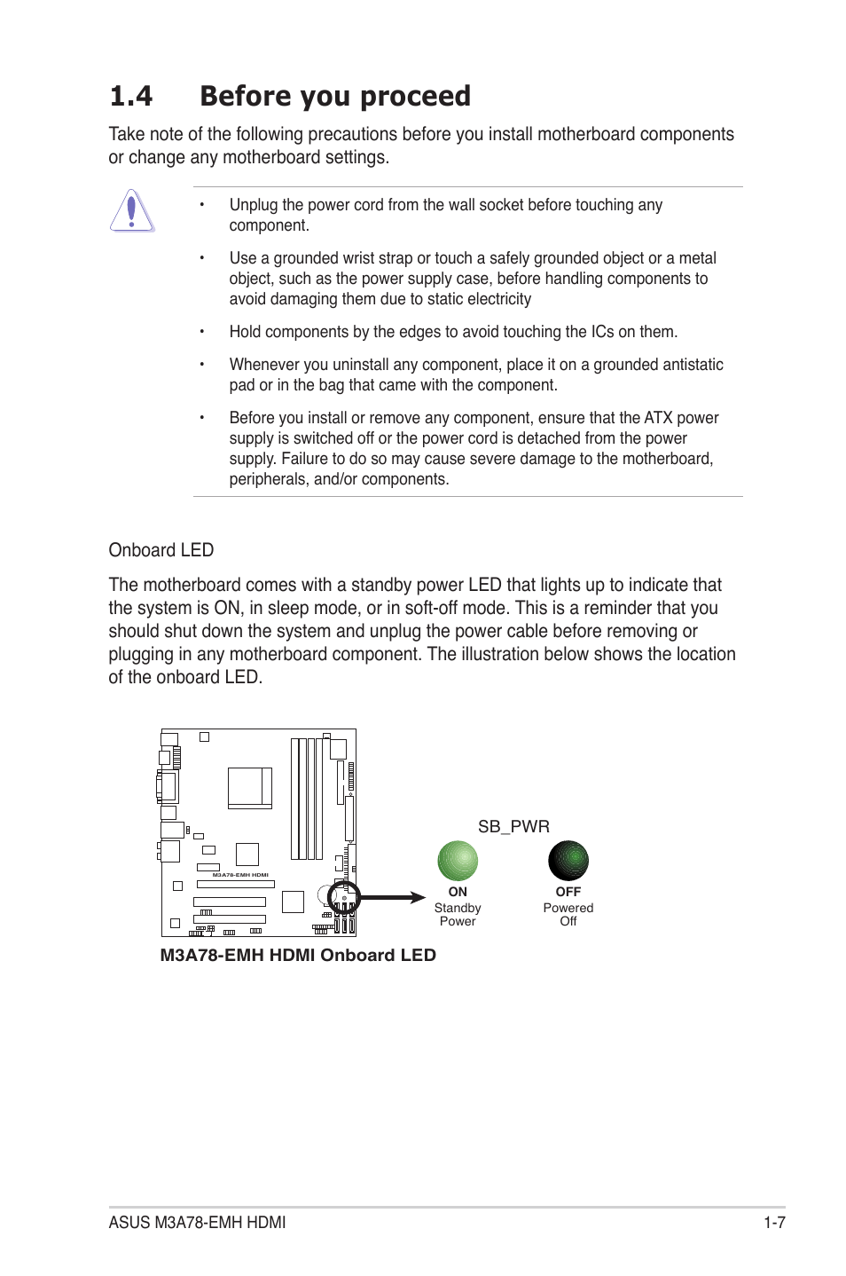 4 before you proceed | Asus M3A78-EMH HDMI User Manual | Page 19 / 100