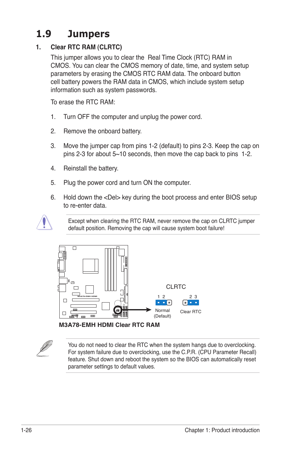 9 jumpers | Asus M3A78-EMH HDMI User Manual | Page 38 / 100