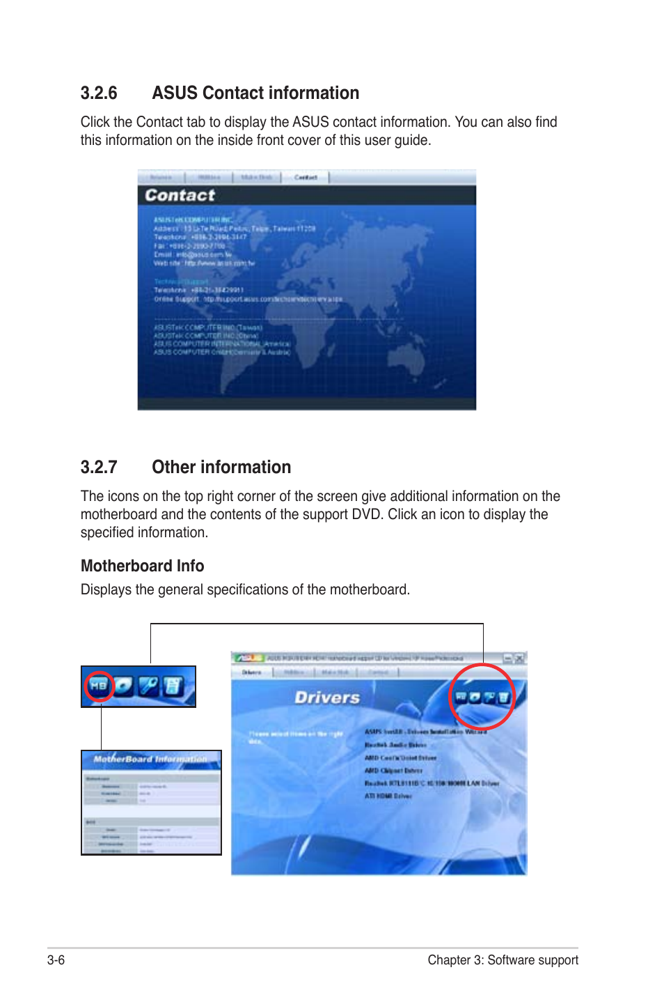 Asus.contact.information, Other.information | Asus M3A78-EMH HDMI User Manual | Page 98 / 100