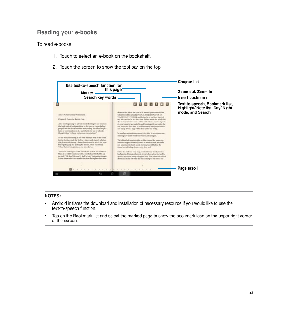 Reading your e-books | Asus PadFone Infinity User Manual | Page 53 / 74