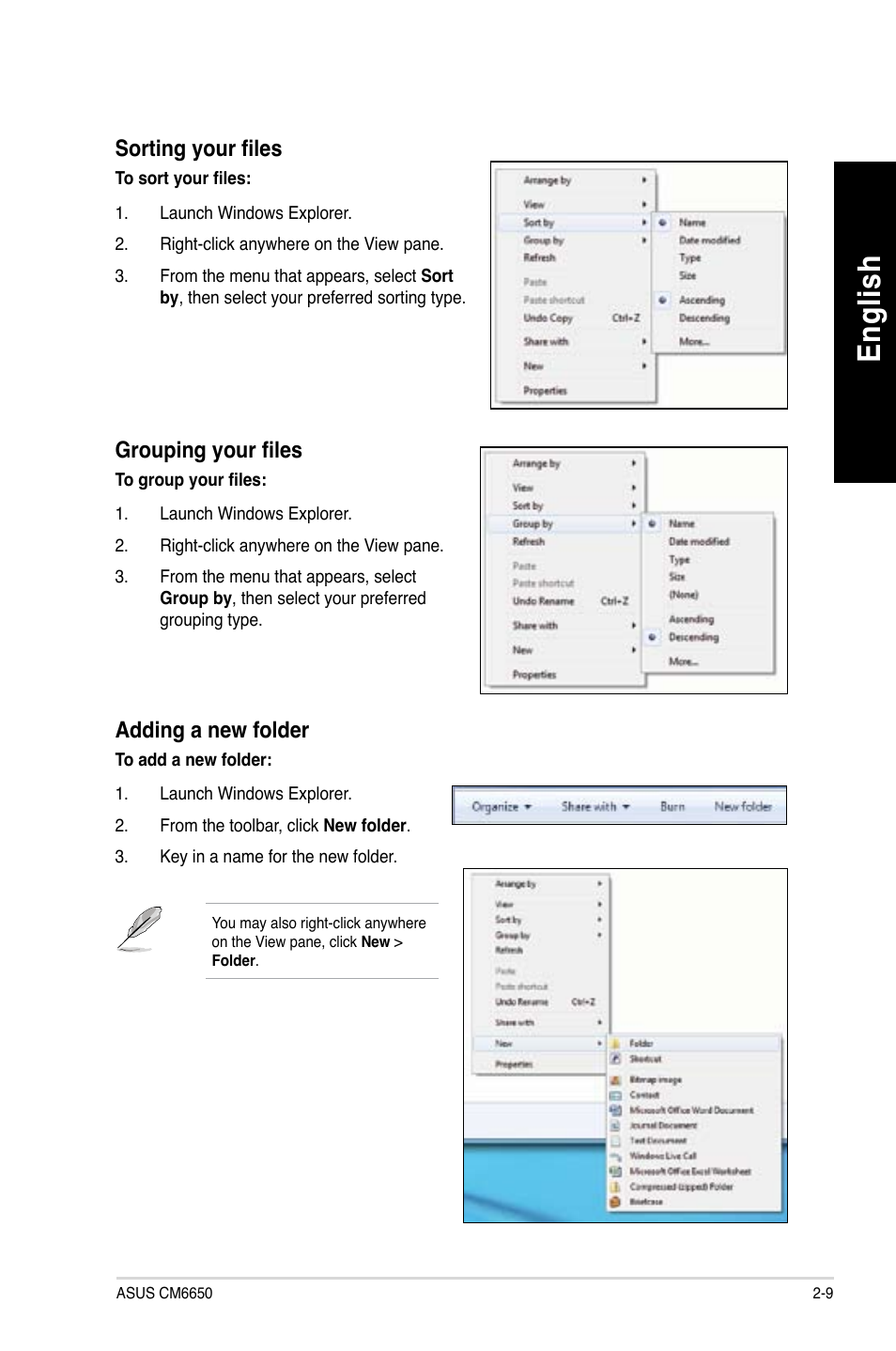 En glis h en gl is h | Asus CM6650 User Manual | Page 27 / 252