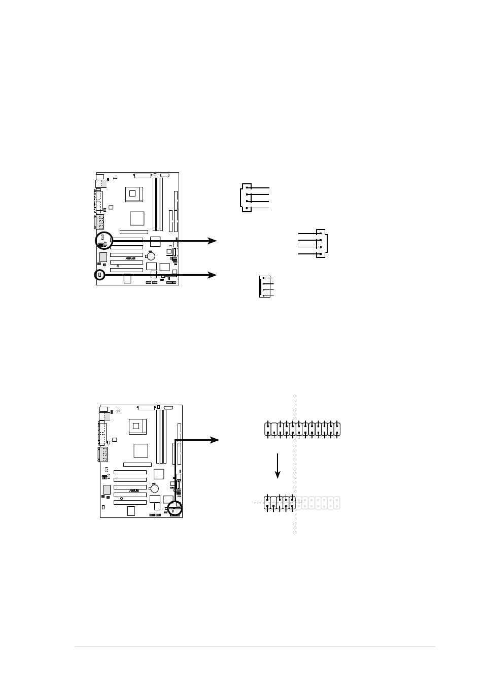 P4s133 internal audio connectors, P4s133 ipanel connector ipanel | Asus P4S133 User Manual | Page 45 / 124