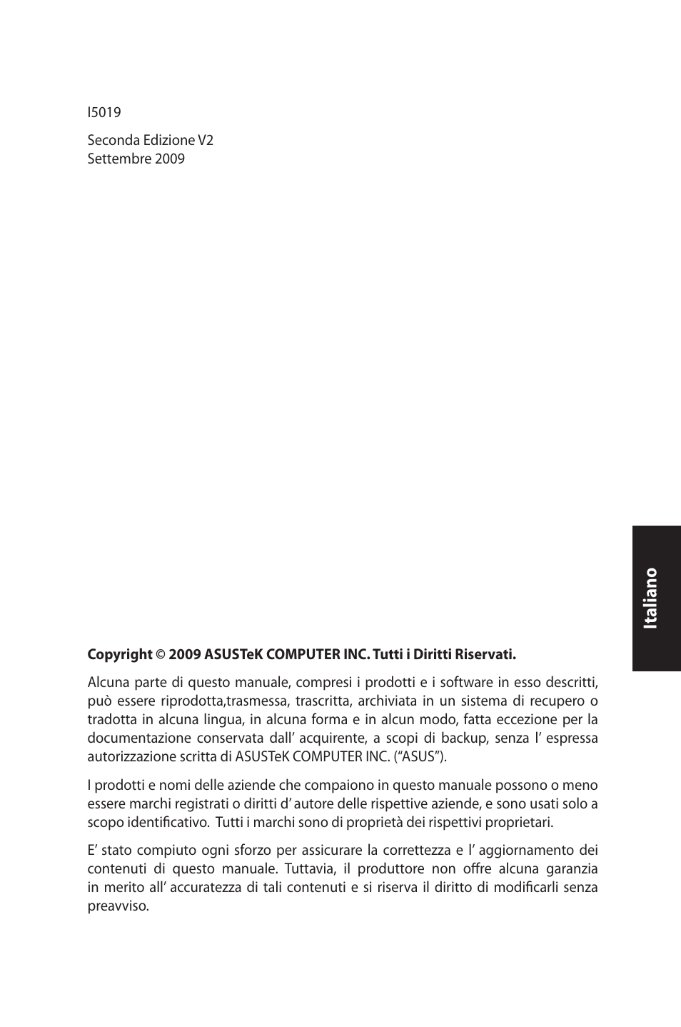 Italiano | Asus EB1012U User Manual | Page 141 / 325