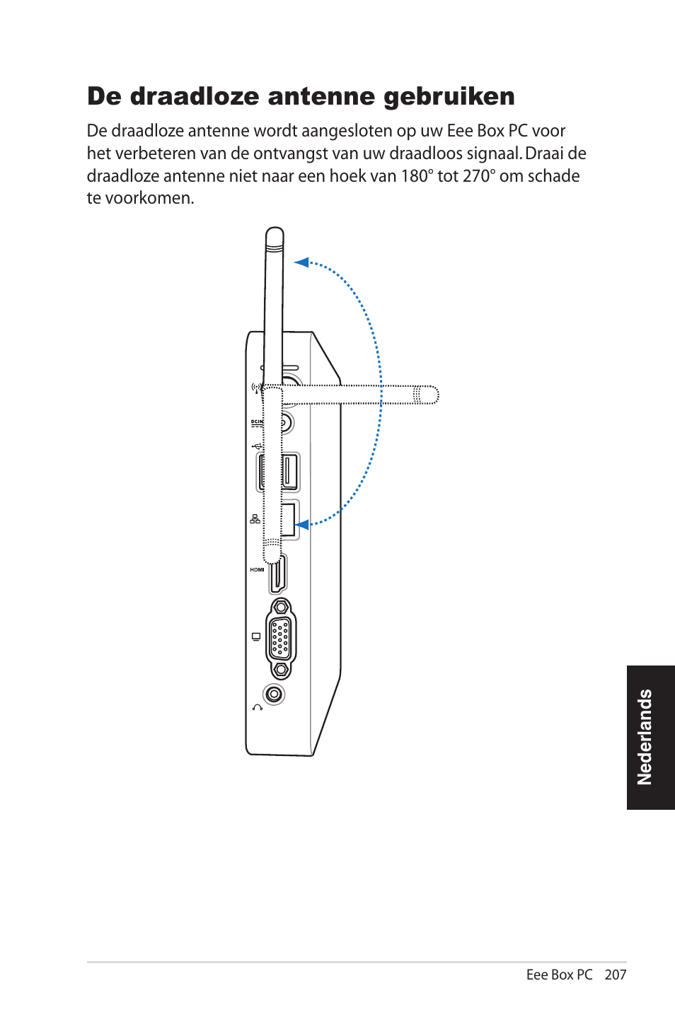 De draadloze antenne gebruiken | Asus EB1012U User Manual | Page 207 / 325