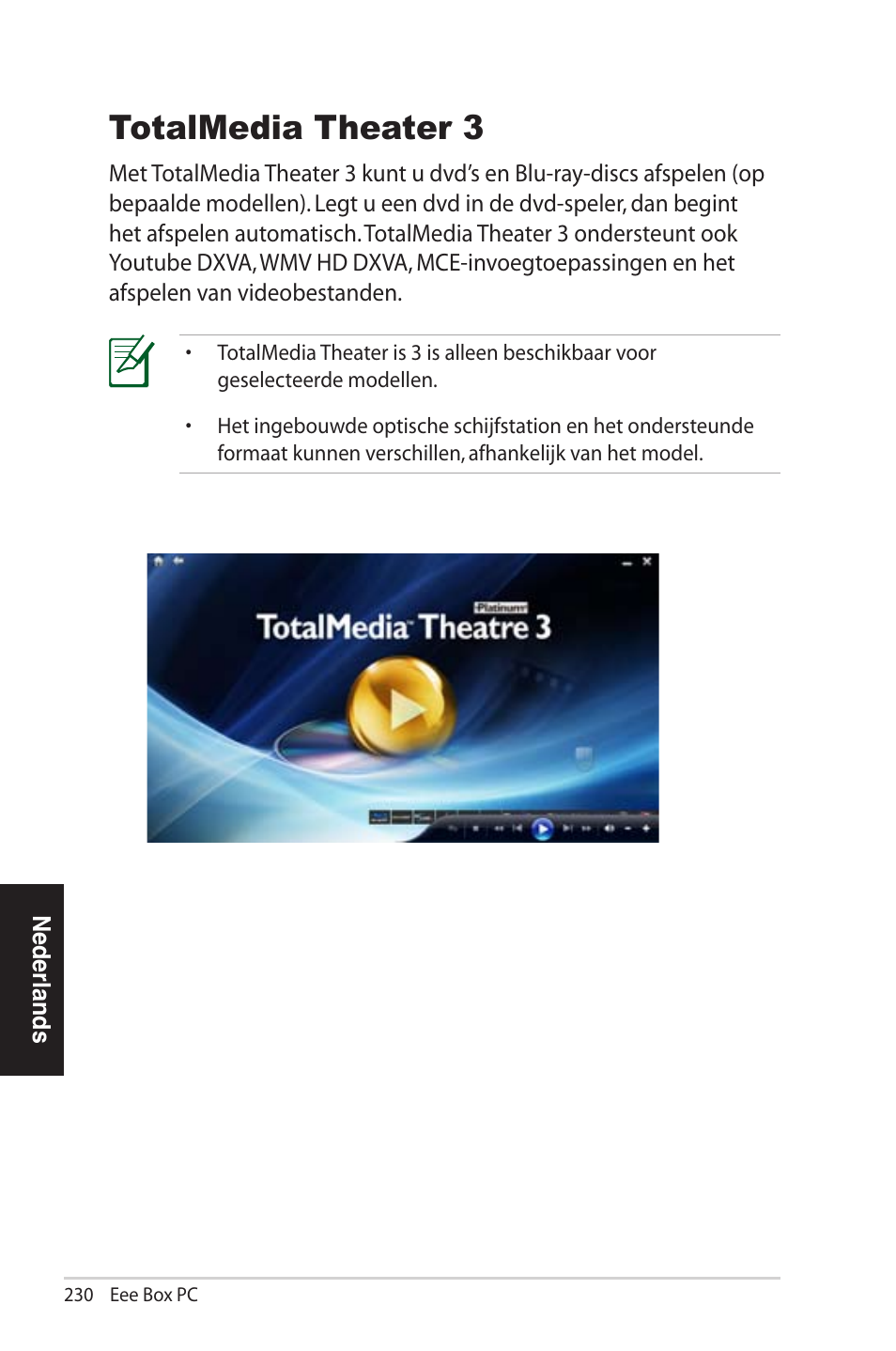 Totalmedia theater 3 | Asus EB1012U User Manual | Page 230 / 325