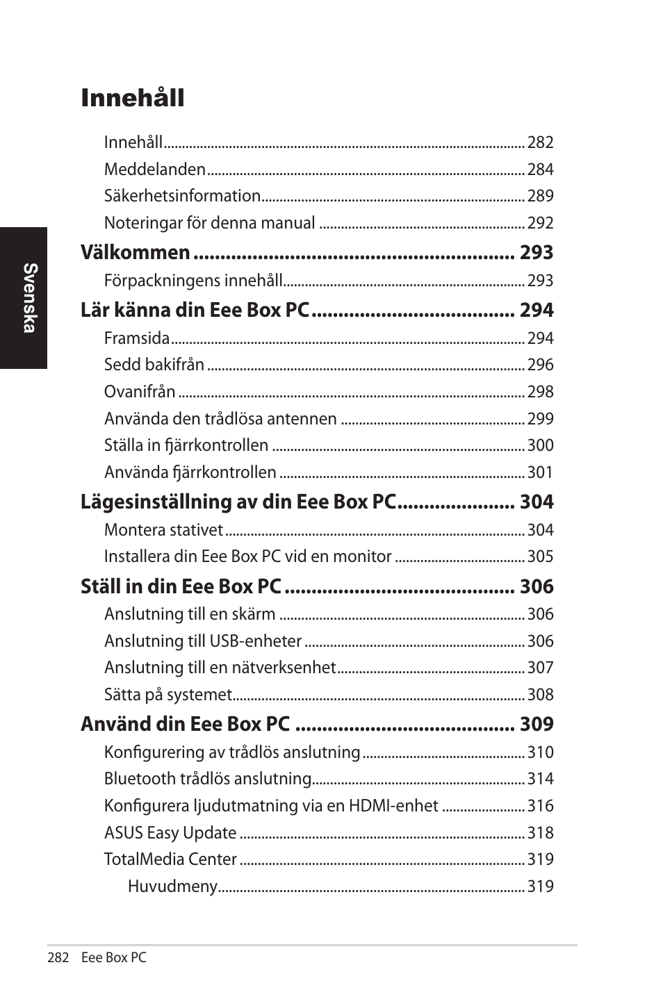 Innehåll | Asus EB1012U User Manual | Page 282 / 325