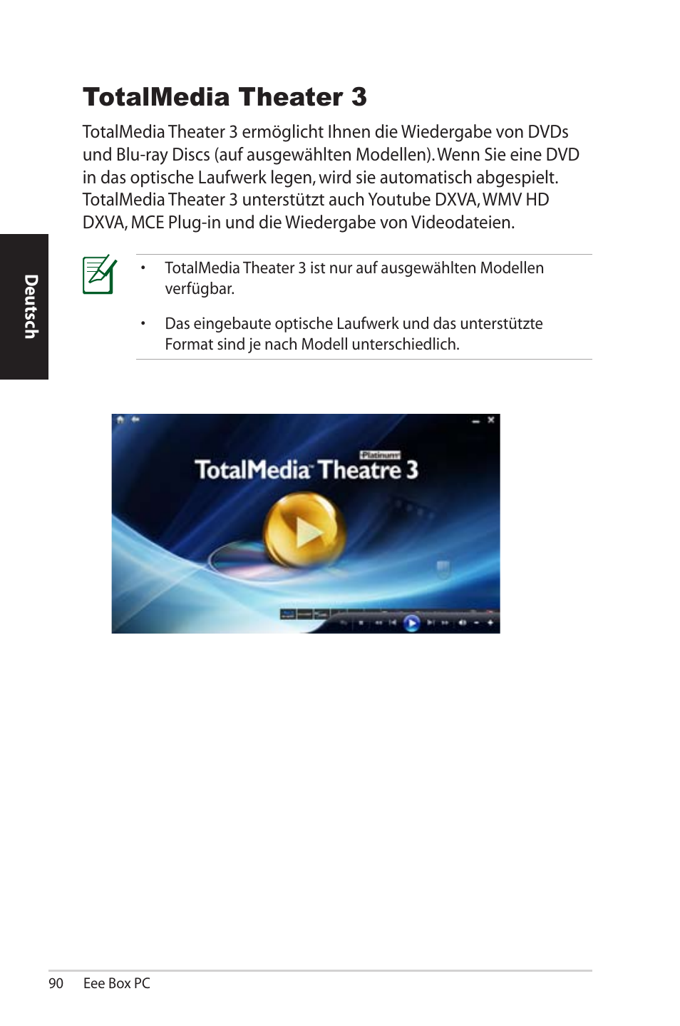 Totalmedia theater 3 | Asus EB1012U User Manual | Page 90 / 325