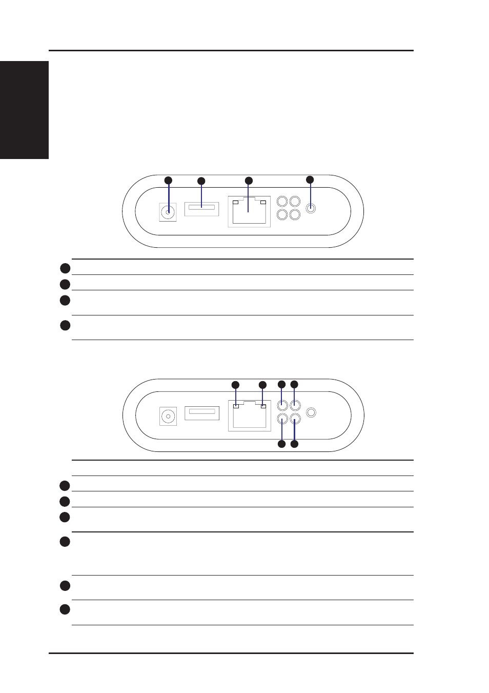 Hardware components, Chapter 1 - introduction, Ports and buttons | Status indicators | Asus WL-HDD2.5 User Manual | Page 12 / 58