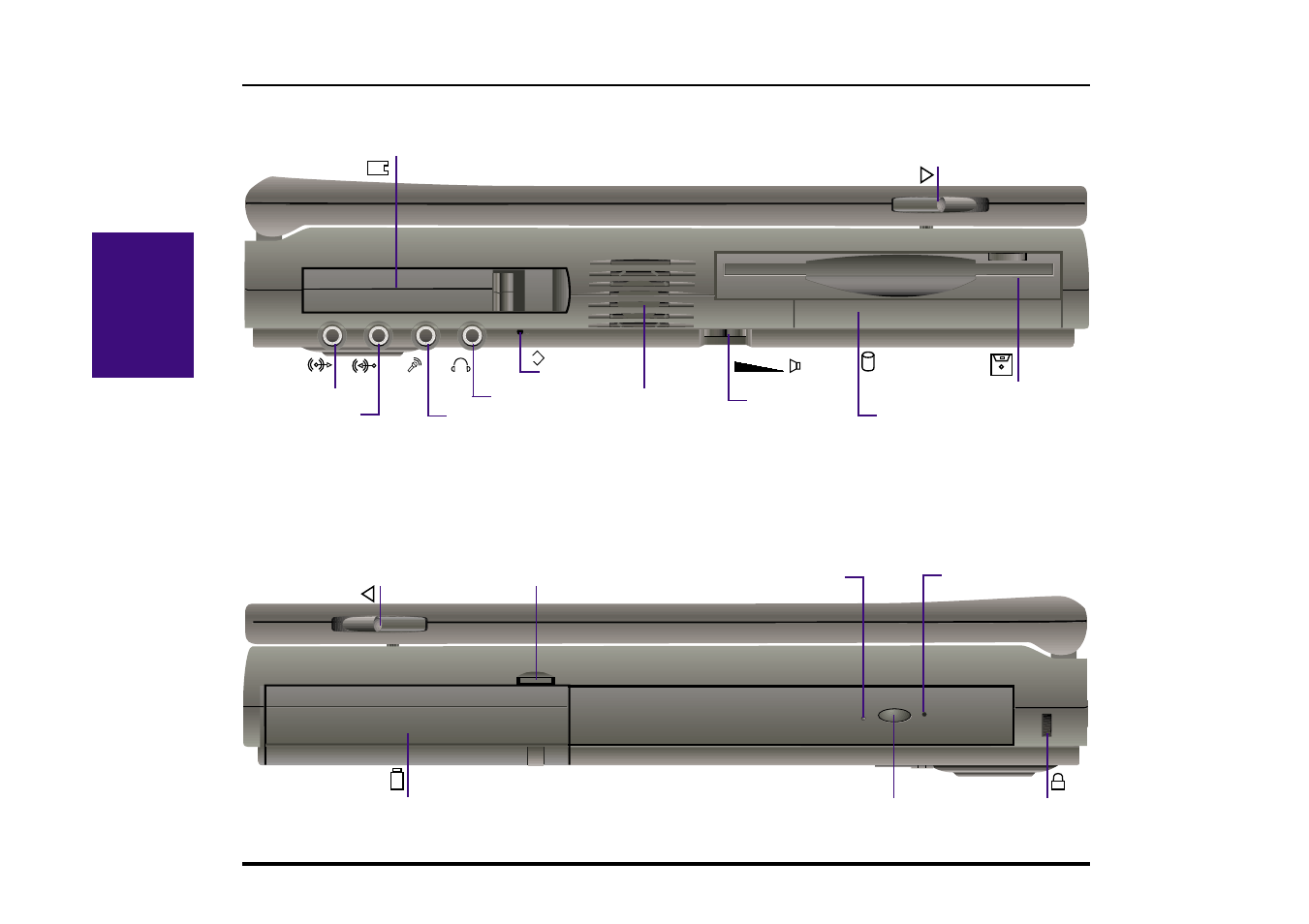 Left/right illustrations | Asus F74 User Manual | Page 18 / 68