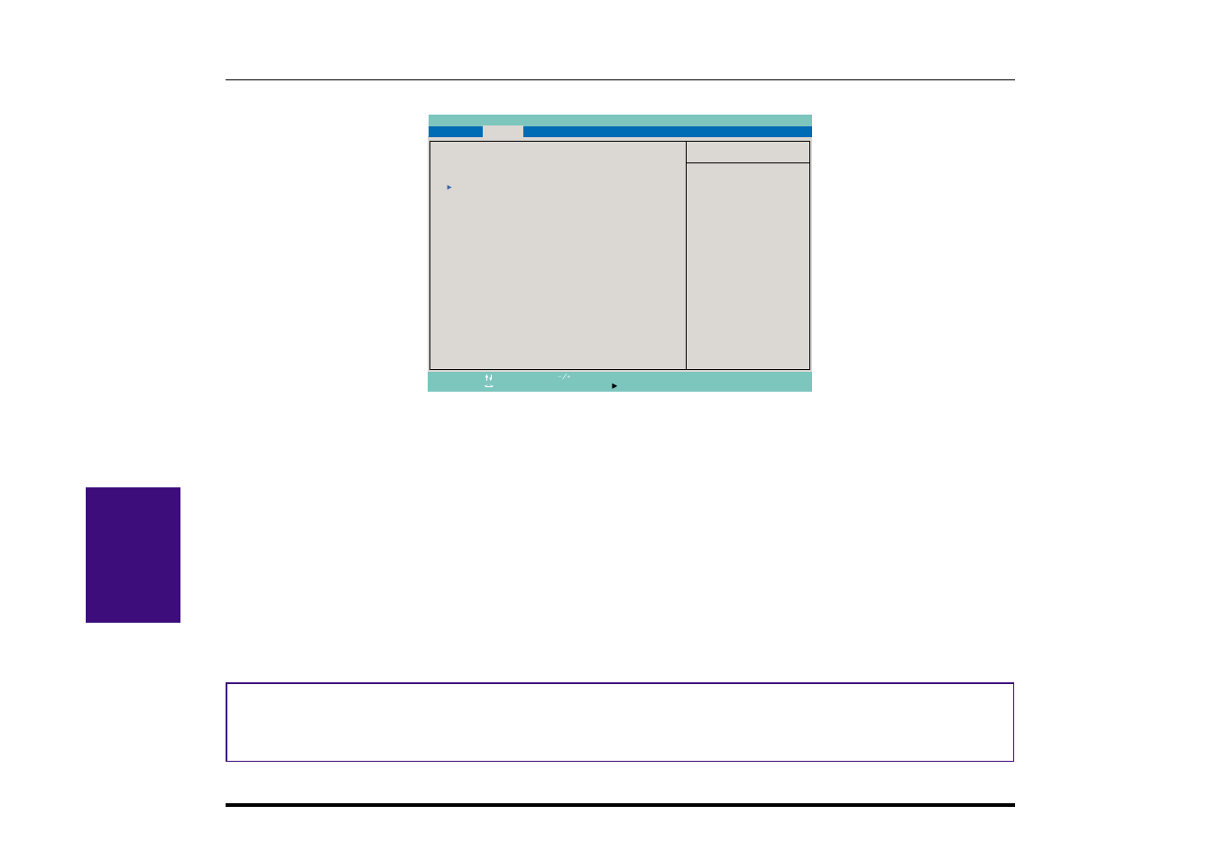 Advanced menu, Installed o/s, I/o device configuration | Large disk access mode, Iv . bios software | Asus F74 User Manual | Page 40 / 68